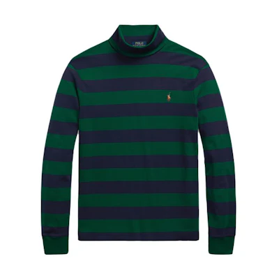 Ralph Lauren FW23 Striped Print Turtleneck Slim-Fit Sweatshirt Multicolor Men MNPOKNI16823113-301
