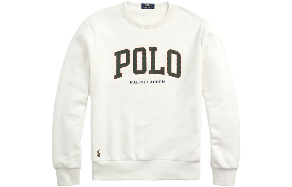 Ralph Lauren FW23 White Casual Sweatshirt with Letter Logo MNPOKNI16823237-100