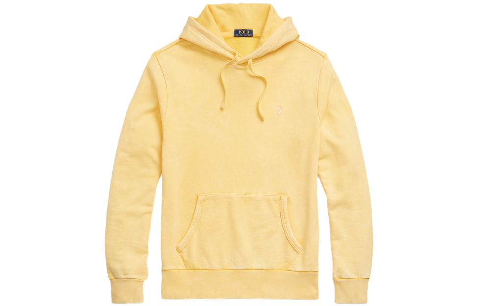 Order 拉夫羅倫 FW23 黃色純色連帽長袖休閒毛衣 MNPOKNI16823222-700