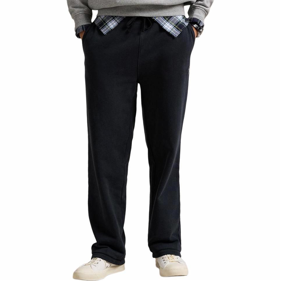 Shop Ralph Lauren FW24 Seluar Panjang Kasual Hitam dengan Tali Anjal. MNPOPNT1BQ20468-001