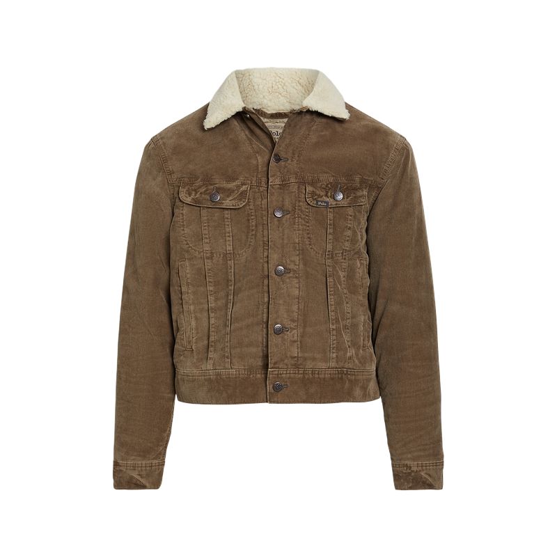 Ralph Lauren FW24 Corduroy Long-Sleeve Jacket Sand Dune Color MNPOOTW16021442-200