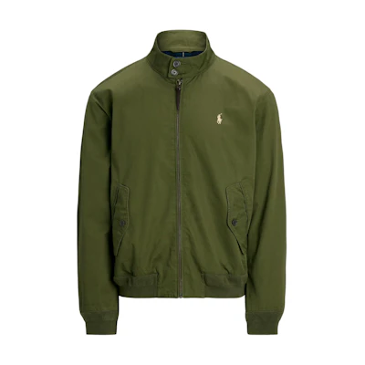 Ralph Lauren FW24 Green Embroidered Zip-Up High-Neck Jacket for Men 656415-GREEN