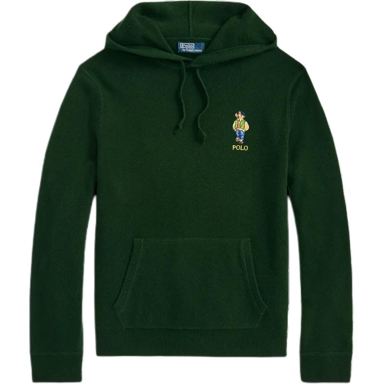 Ralph Lauren FW24 Green Knit Wool Hoodie MNPOSWE16822058-300