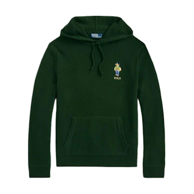 Ralph Lauren FW24 Green Knit Wool Hoodie MNPOSWE16822058-300