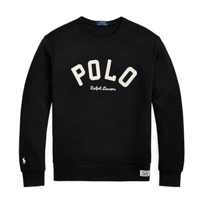 Ralph Lauren FW24 Letter Logo Crewneck Sweater Black MNPOKNI16823945-BLACK