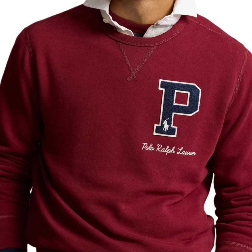 Details for Ralph Lauren FW24 Logo Crewneck Sweatshirt Merah Karpet MNPOKNI16823936 MNPOKNI16823936-RED-CARPET