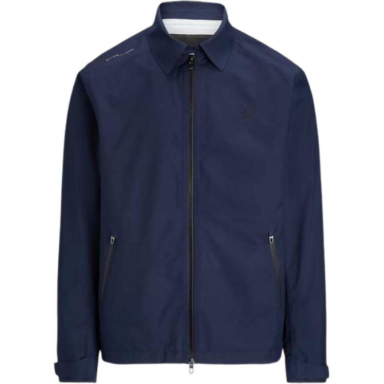 Ralph Lauren FW24 Logo Embroidered Twill Jacket Navy - Long Sleeve MNXGOTW16020110-410