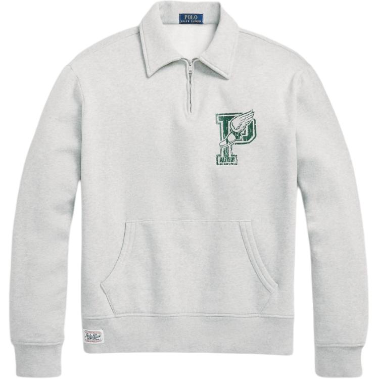 Ralph Lauren FW24 Logo Print Long Sleeve Sweatshirt - Grey MNPOKNI16823718-020