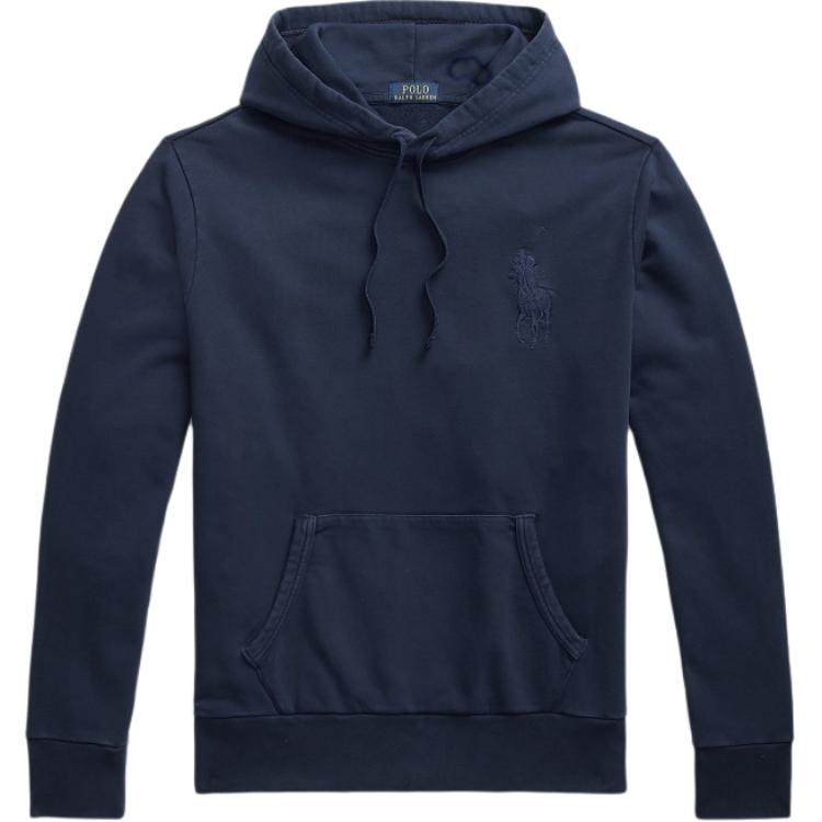 Ralph Lauren FW24 Solid Big Pony Embroidered Hoodie Navy Blue MNPOKNI16823942-410 圖 2