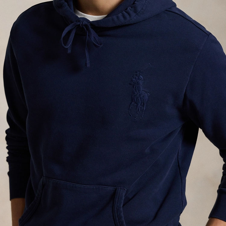 Ralph Lauren FW24 Solid Big Pony Embroidered Hoodie Navy Blue MNPOKNI16823942-410 圖 5