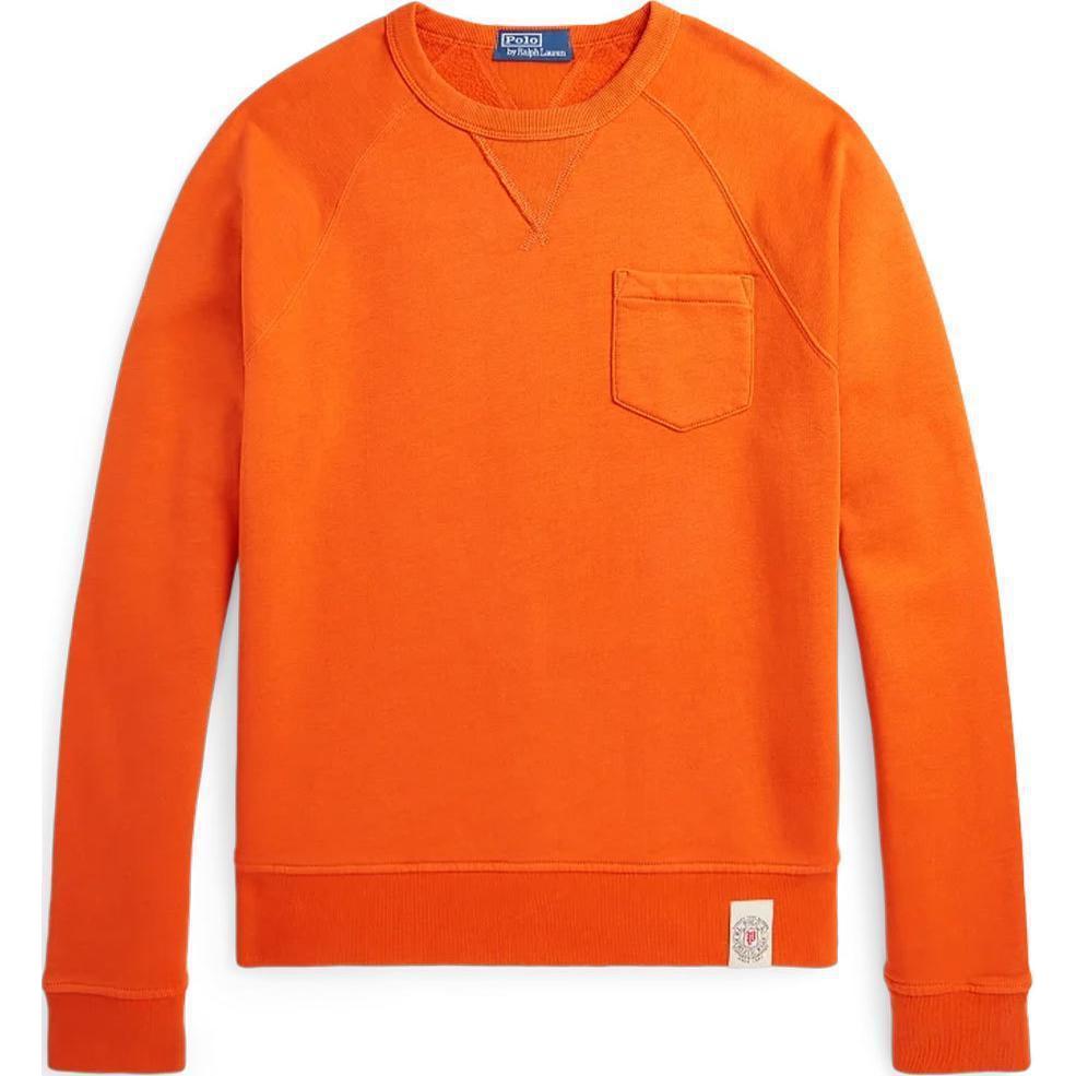 Ralph Lauren FW24 Solid Crewneck Pocket Sweatshirt Academy Orange MNPOKNI16823758-801 圖 2