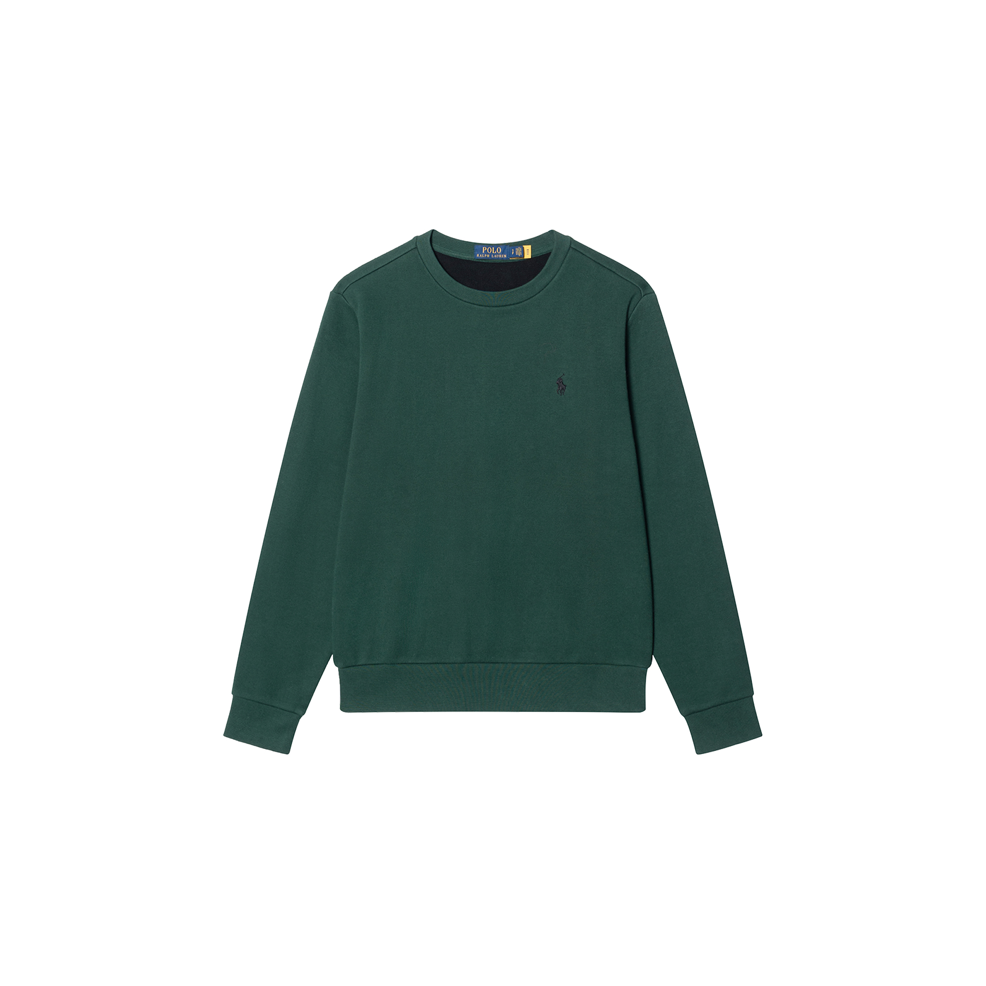 Ralph Lauren FW24 Solid Embroidered Pony Crewneck Sweatshirt Green 710634932-010