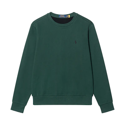 Ralph Lauren FW24 Solid Embroidered Pony Crewneck Sweatshirt Green 710634932-010