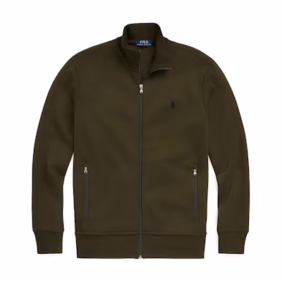 Ralph Lauren FW24 Solid Pony Embroidered Zip Jacket Olive Green 710881509-003