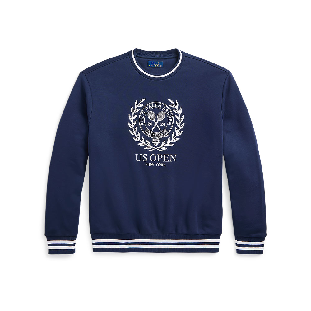 Ralph Lauren FW24 Tennis Open Logo Crewneck Sweatshirt Navy Blue MNPOKNI16823814-ELEGANT-DEEPBLUE