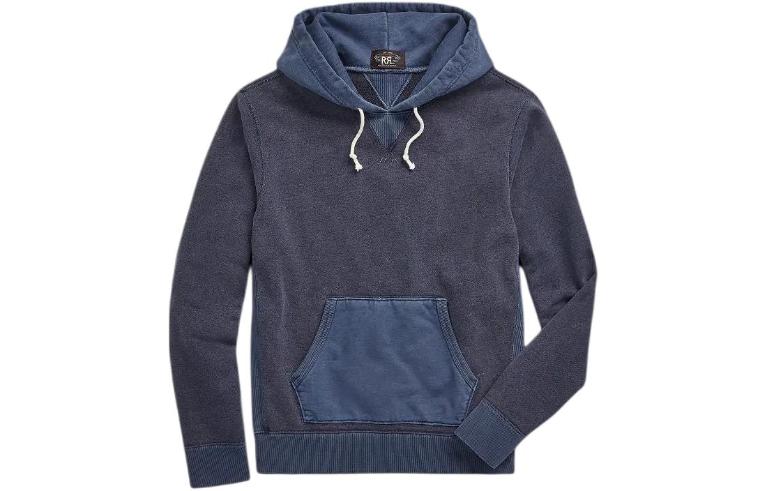 Ralph Lauren Garment-Dyed French Terry Pullover Hoodie Navy Blue MNRRKNI16820-161