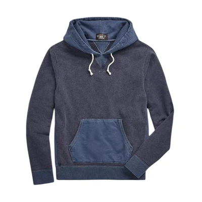 Ralph Lauren Garment-Dyed French Terry Pullover Hoodie Navy Blue MNRRKNI16820-161