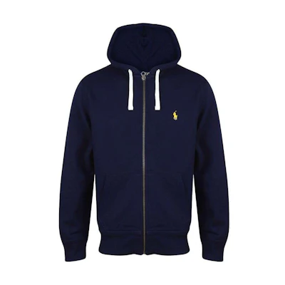 Ralph Lauren Golden Logo Hoodie Navy Blue Long-Sleeve Sweatshirt 710584554-004