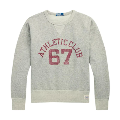 Ralph Lauren Graphic Print Crewneck Fleece Sweatshirt Men’s Grey MNPOKNI16824455020