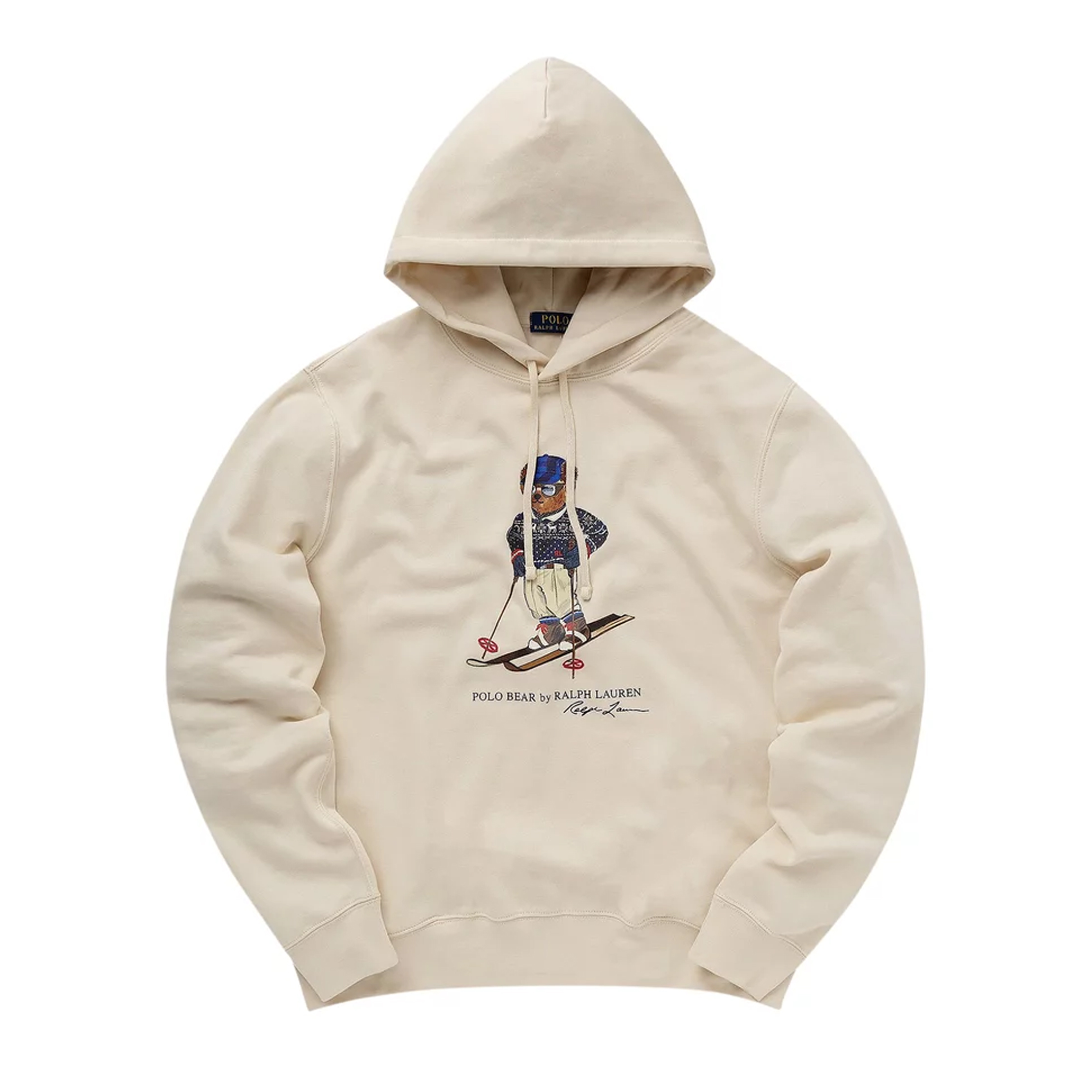 Ralph Lauren Graphic Print Hoodie Pullover Long Sleeve - White 710853309031-WINT