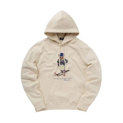 Ralph Lauren Graphic Print Hoodie Pullover Long Sleeve - White 710853309031-WINT