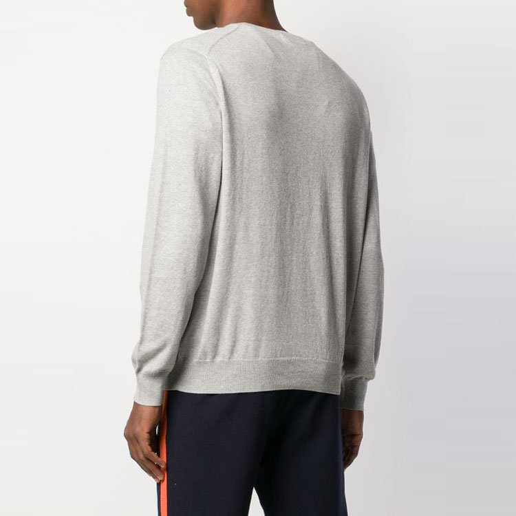 Shop Ralph Lauren Kelabu Crewneck Sweatshirt dengan Sulaman Berbiku. 710684957-003
