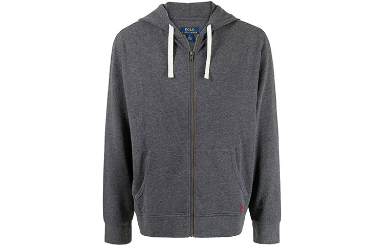 Ralph Lauren Gray Zip-Up Hoodie Jacket 714843422-003