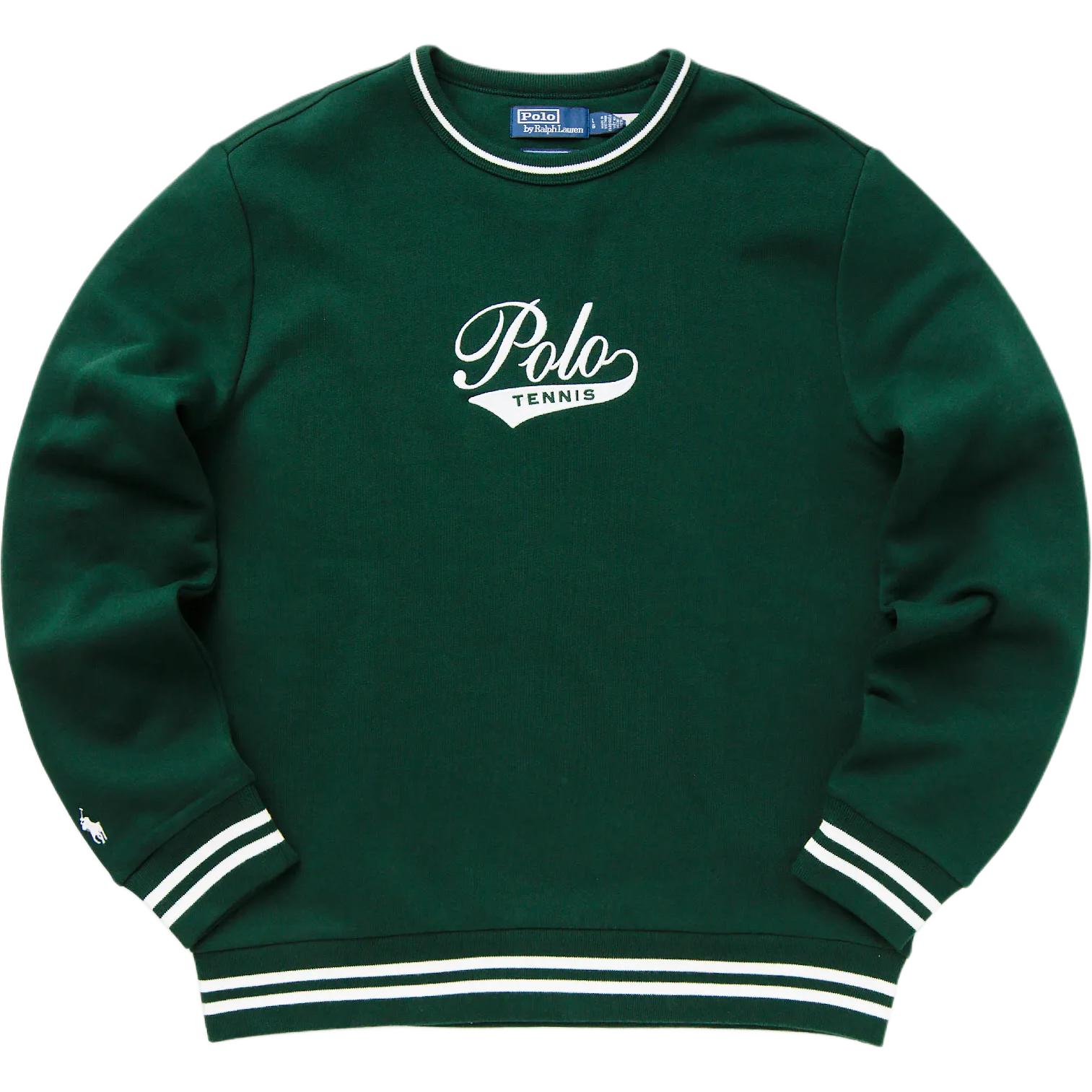 Ralph Lauren Green Alphabet Print Crewneck Sweatshirt Long Sleeve 710939636-001