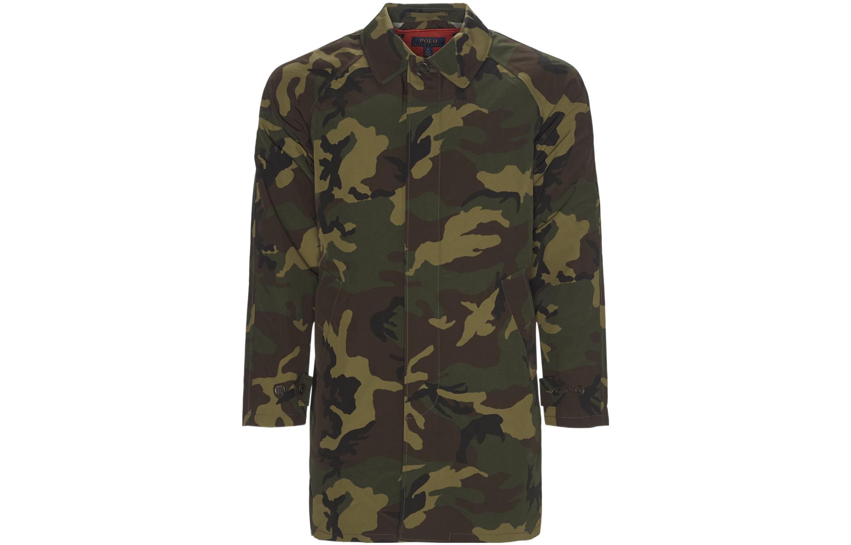Ralph Lauren Green Camo Print Long Sleeve Polo Jacket 710716249-001