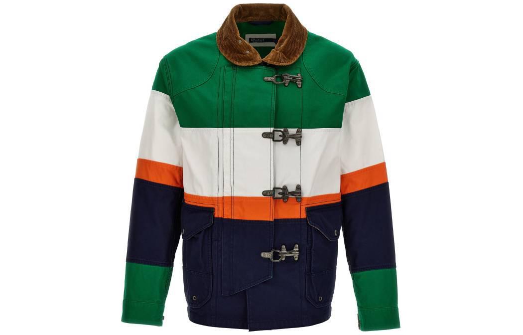 Ralph Lauren Green Colorblock Long-Sleeve Jacket 710928560-001