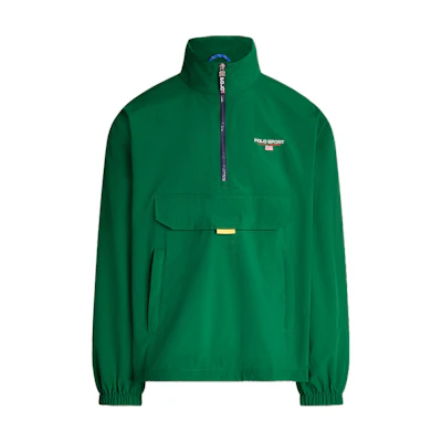 Ralph Lauren Green Half-Zip Jacket with Star-Spangled Flag Design MNPOOTW16021375-300
