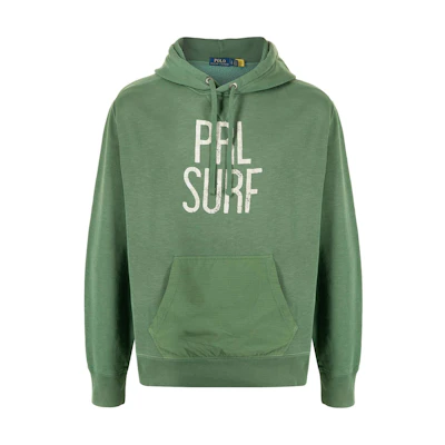Ralph Lauren Green Hoodie with Logo Print and Lettered Design 710842415-001