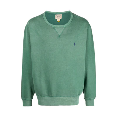 Ralph Lauren Green Logo Crewneck Pullover Sweatshirt 710792815-011