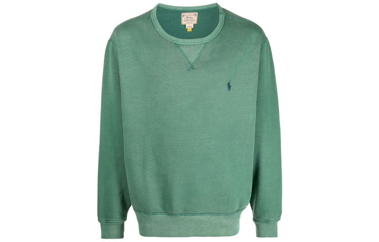 Ralph Lauren Green Logo Crewneck Pullover Sweatshirt 710792815-011 圖 2