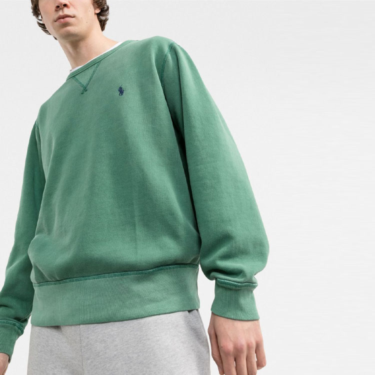Ralph Lauren Green Logo Crewneck Pullover Sweatshirt 710792815-011 圖 5