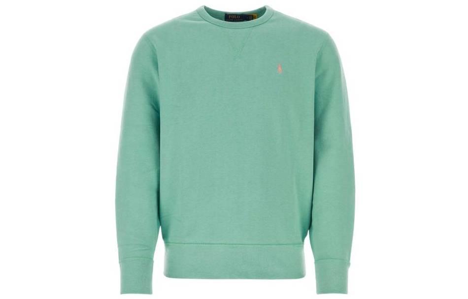 Ralph Lauren Green Logo Embroidered Crewneck Sweatshirt 710766772-052