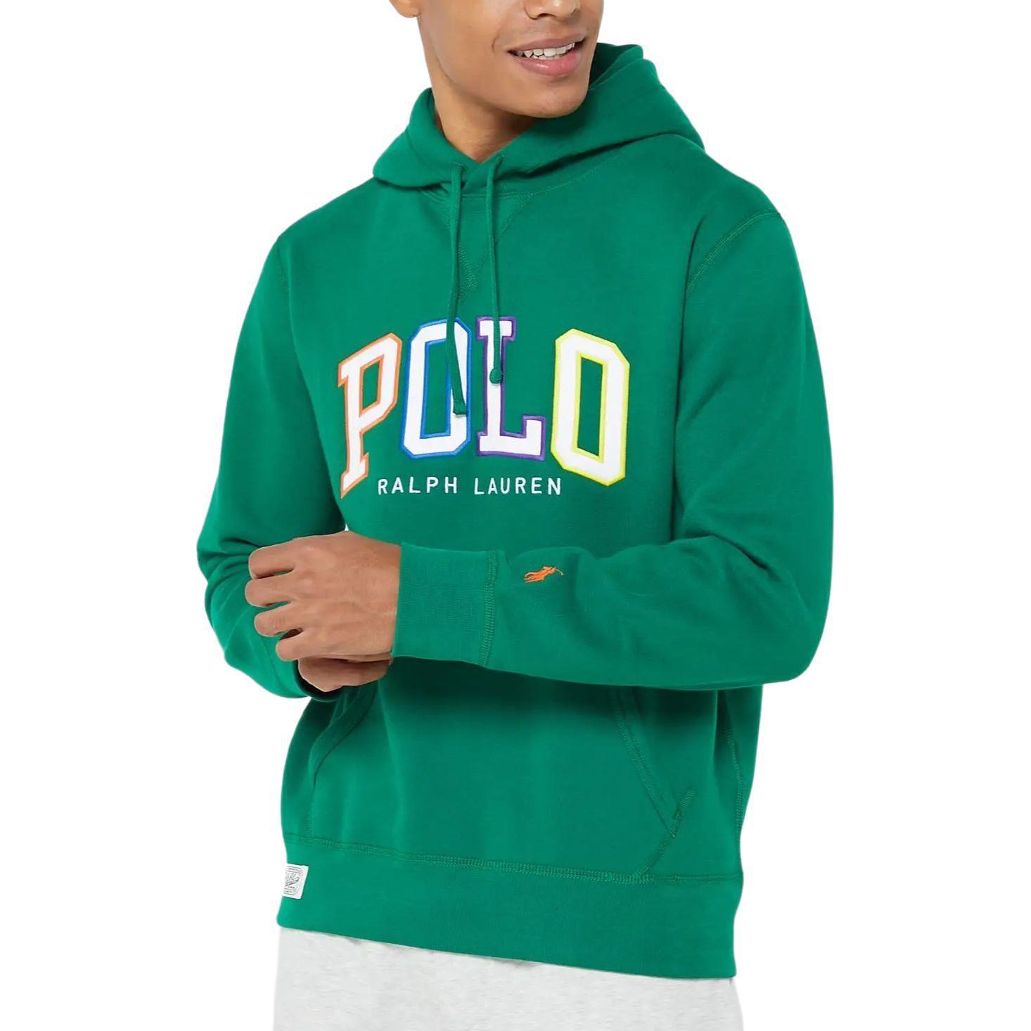 Ralph Lauren Green Logo Hoodie Pullover Long Sleeve 710890190-004