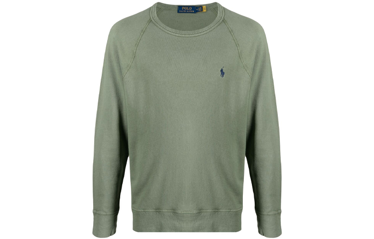 Ralph Lauren Green Pullover Sweatshirt with Embroidered Logo 710644952-034