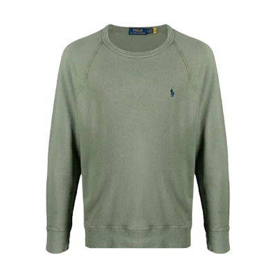 Ralph Lauren Green Pullover Sweatshirt with Embroidered Logo 710644952-034