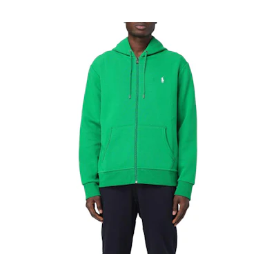 Ralph Lauren Green Zip-Up Hoodie Jacket with Logo Embroidery 710881517-039