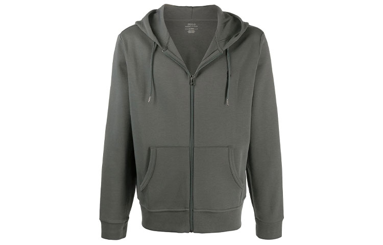 Ralph Lauren Green Zip-Up Hoodie with Embroidered Logo 710652313-046