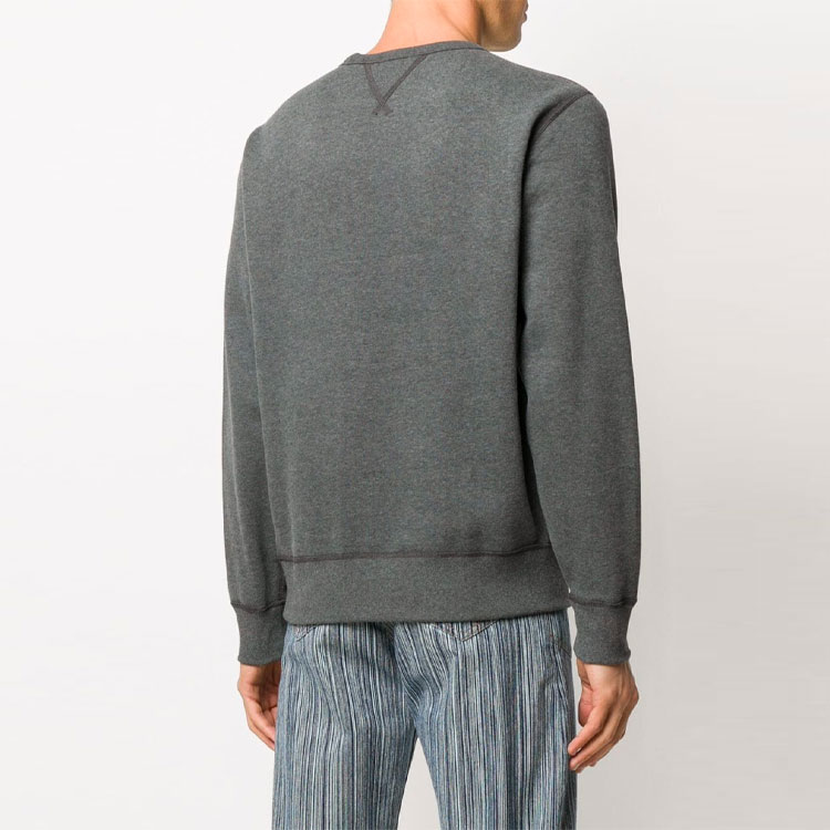 Purchase 랄프 로렌 그레이 로고 자수 크루넥 스웻셔츠 710766772-010