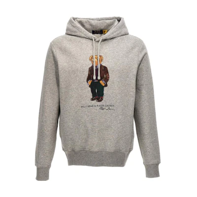 Ralph Lauren Grey Pullover Hoodie with Animal Print 853309027-710