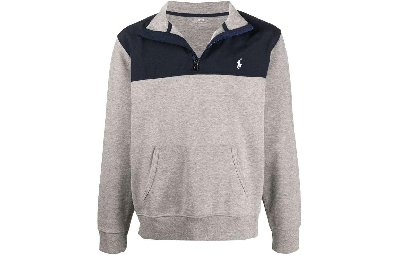 Ralph Lauren Half-Zip Pullover Embroidered Sweatshirt Colorblock Style 710792892-003