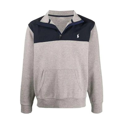 Ralph Lauren Half-Zip Pullover Embroidered Sweatshirt Colorblock Style 710792892-003