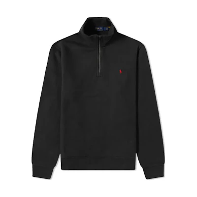 Ralph Lauren Half-Zip Sweatshirt with Logo Embroidery Black 710914236-010
