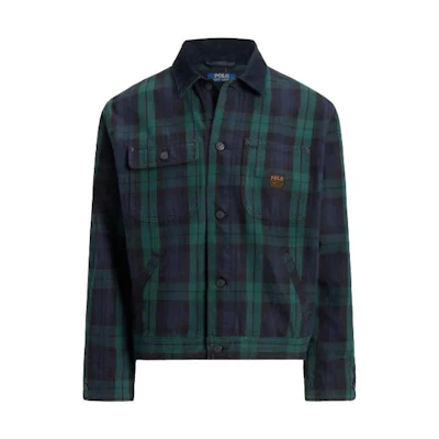 Ralph Lauren Hobart V-Neck Sweaterplaid Twill Jacket Multicolor Blazer MNPOOTW16021-241