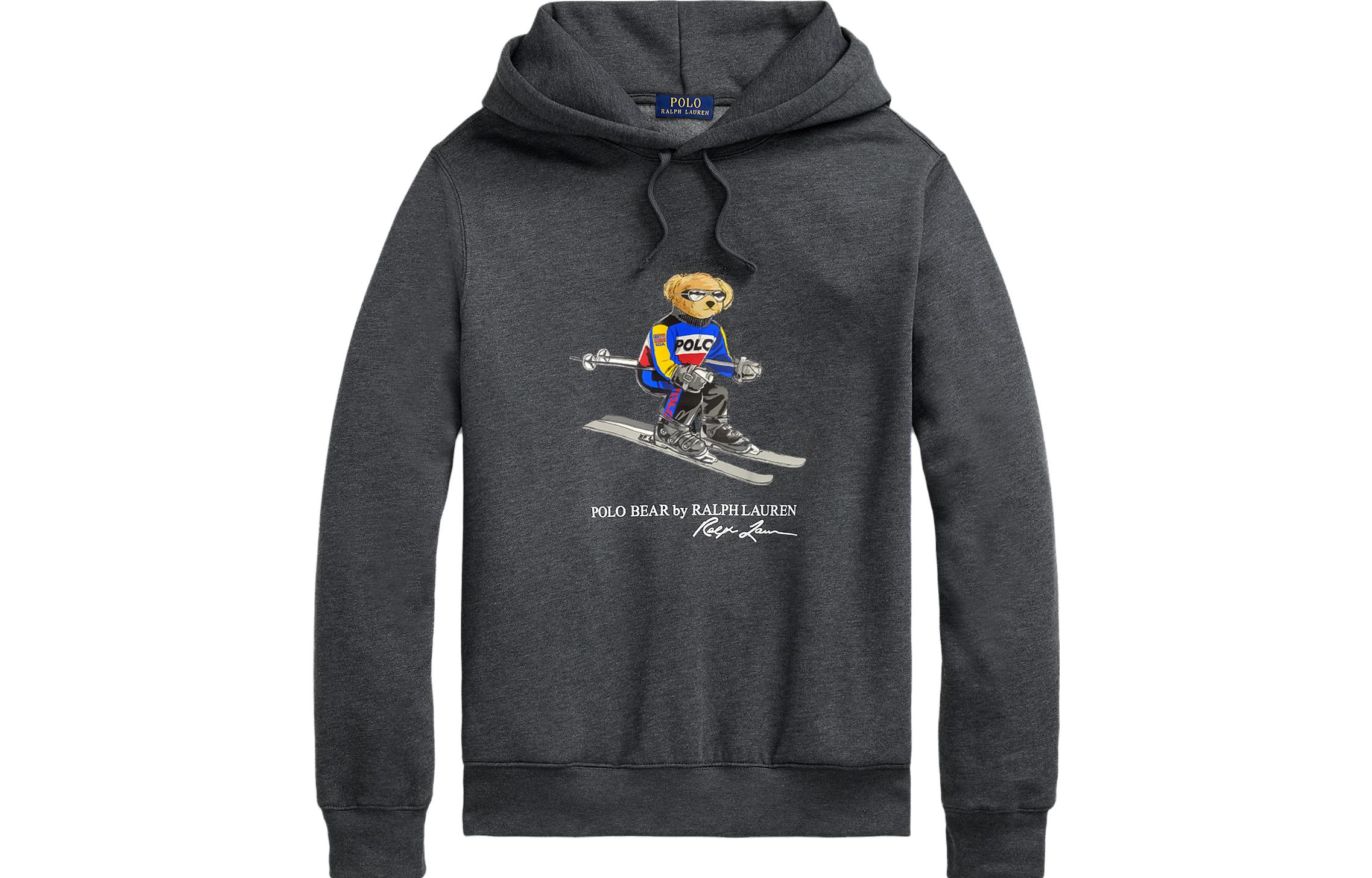 Ralph Lauren Hoodie Cartoon Graphic Long Sleeve Dark Grey 710852453-009