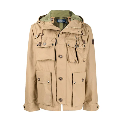 Ralph Lauren Khaki Multi-Pocket Hooded Utility Jacket 710846996-003