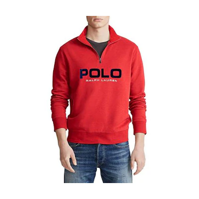 Ralph Lauren Letter Half-Zip Sweatshirt Red 3534-10001-0381-060